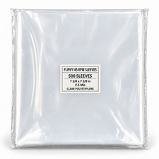 500 Clear 45 RPM 7in Vinyl Record Outer Sleeves 2.5 Mil Heavy Duty
