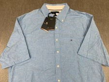 NWT 69.50 Tommy Hilfiger THFlex Button Up Short Sleeve Casual Shirt Size 2XL