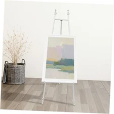 Iron Adjustable Arts & Crafts Easels,58 Inch Metal Easel Stand with Chain White