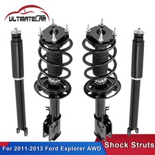 4Pcs Front+Rear Complete Shocks Struts Absorbers For 2011-2013 Ford Explorer AWD