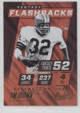 2017 Panini Absolute Fantasy Flashbacks Retail Jim Brown #1 HOF 0ex