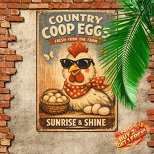 Personalized Farm Fresh Eggs Custom Name Metal Tin Sign 8x12