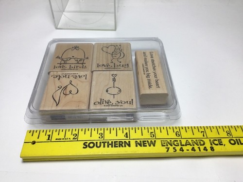 2005 Stampin Up! Olive You - Set of 4 stamps + Bonus Stamp - New - Picture 3 of 3