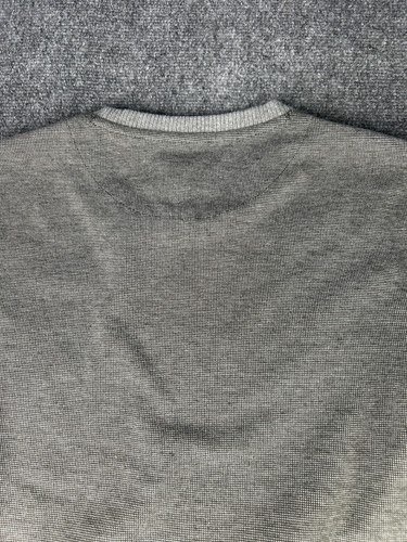 Ted Baker London Adult 5 Pullover Sweater Gray Crew Neck Knit Cotton Blend Men's - Picture 9 of 11