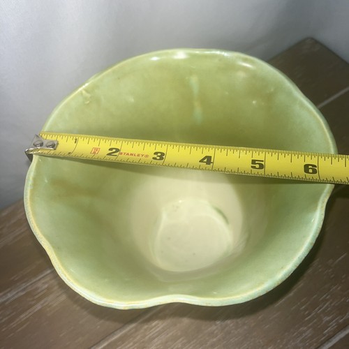 VTG Drip Glaze Green Flower Planter Pot Ceramic Judy Of California USA - Picture 9 of 9