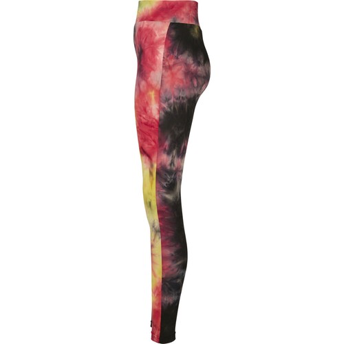 Urban Classics Ladies Tie Dye High Waist Leggings Trousers Stretch Batik Pattern - Picture 4 of 21