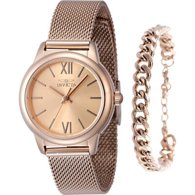 Invicta Women\'s Rose Gold Mesh Watch with Bracelet Invicta Women main image 4