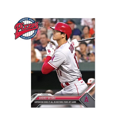 Shohei Ohtani Angels 4 Hit Game - 2023 MLB TOPPS NOW Card 294 In Hand