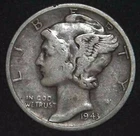 1943-S 10C Mercury Dime 90% Silver 21lrc0218