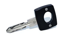 Billet Aluminum Key Head for "late" Mercedes (Black) W124 W126 R129 W140 