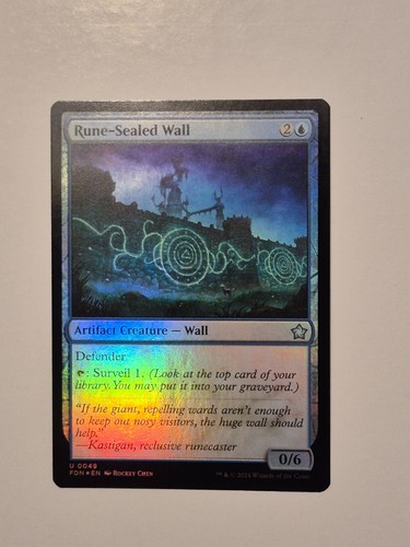 Rune-Sealed Wall - Foil - FDN - MTG - EN - NM - 0049 - Picture 2 of 3