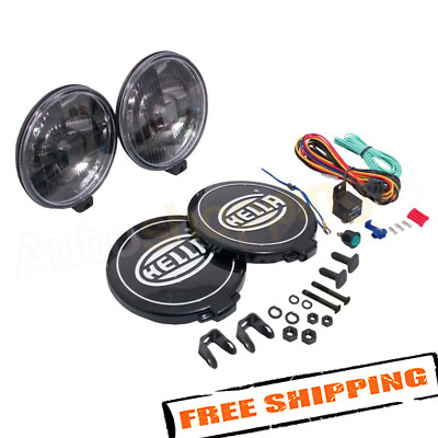 Hella 005750991 500-Series Black Magic SAE 6.4'' 2x55W Round Driving Beam Lights