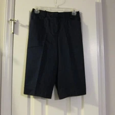 Lafayette 148 Women Navy Blue Capris Stretch Pants Cotton Twill Pockets Size 6