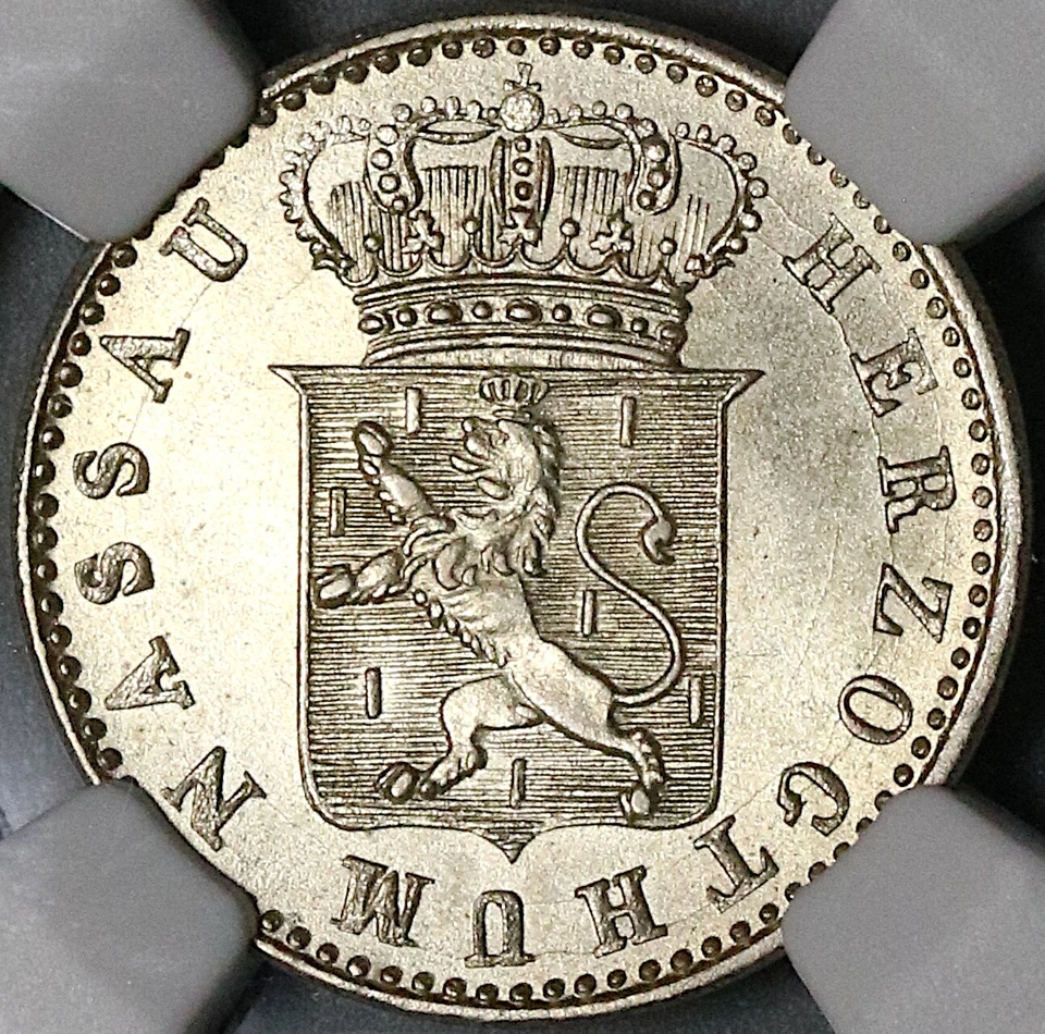 1841 NGC MS 62 Nassau 6 Kreuzer German State Silver Coin POP 1/1 (22060403C) - Image 2 of 4