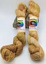 2 SKEINS PANDAMANIA SUPERWASH MERINO/BAMBOO SOCK WEIGHT YARN COLOR EARLY SPRING