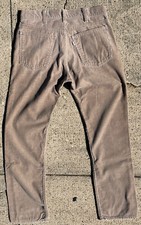 Vintage Levis 519 Corduroy Pants 30W Straight Leg White Tab Talon 42 Zipper 70s