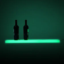 2 PCS Wall Mounted LED Liquor Bottle Display Shelf Acrylic Lighted Bar Shelf