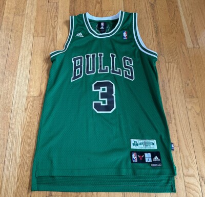 2007 Chicago Bulls Ben Wallace #3 St Patrick's Day Green Sewn Adidas Jersey  S