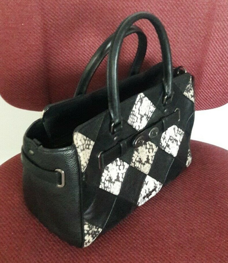 COACH BLAKE 25 SNAKE PATCHWORK LEATHER SATCHEL BA… - image 2