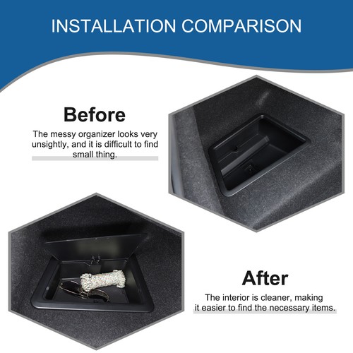 Bandeja de caja de almacenamiento lateral izquierdo maletero trasero ABS negro para BMW Serie 5 G60 i5 2024+ - Imagen 5 de 19