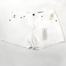 AG The Hailey Cut-off Ex-Boyfriend High Rise Raw Edge White Denim Shorts Size 31