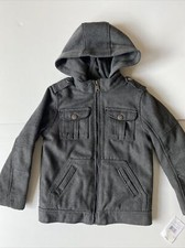 NWT Urban Republic Boys Jacket Coat 5/6 Charcoal Grey Hooded