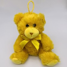 First  Main Rainbow Bear 7  Yellow Plush Stuffed Animal Toy with Bow  Hang Tag
