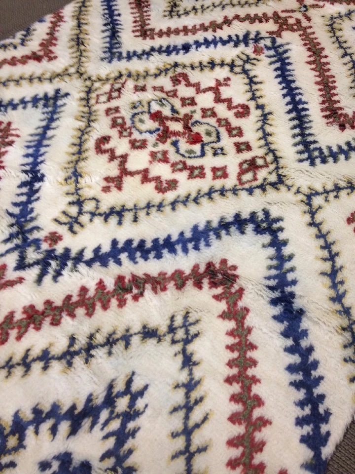 6' X 9' Beni Ourain Moroccan Area Rug Hand Knotted Multi  Berber Shaggy Azilal - Image 3 of 4