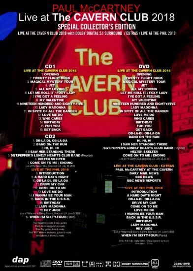 PAUL McCARTNEY / Live at The CAVERN CLUB 2018 PREMIUM LIMITED