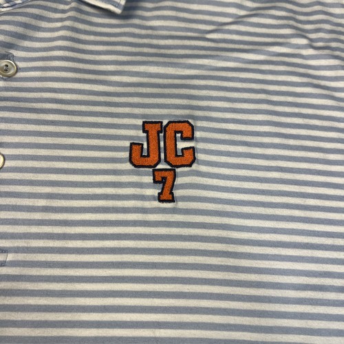 Peter Millar Shirt Mens XL Orange Blue Golf Club Collared - Picture 4 of 8