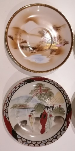 Orientalisches Teeservice (3) + 3 Dekoteller. Vintage. Porzellan. - Bild 4 von 23