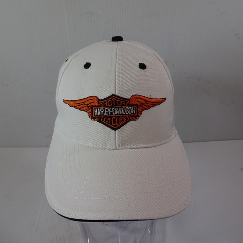 Cappello Harley Davidson berretto cinturino posteriore bianco motociclista motociclista motociclista - Foto 6 di 8