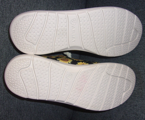 Ariat® Ladies Hilo Sunflower Skies Size 10 Slip On LACED Shoes 10042513 - Picture 4 of 6