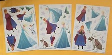 Disney Princess Frozen Sticker Sheet. Lot Of 3