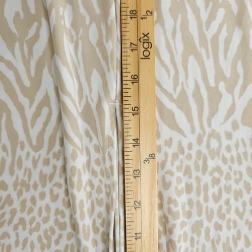 Chicos Skirt Womens 0 US Small 4 Beige White Animal Print Maxi Pull On Slit - Picture 7 of 9