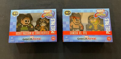 PDP Pixel Pals MvCI Ryu vs. Gamora & Rocket Raccoon vs. Chris Redfield Lot of 2