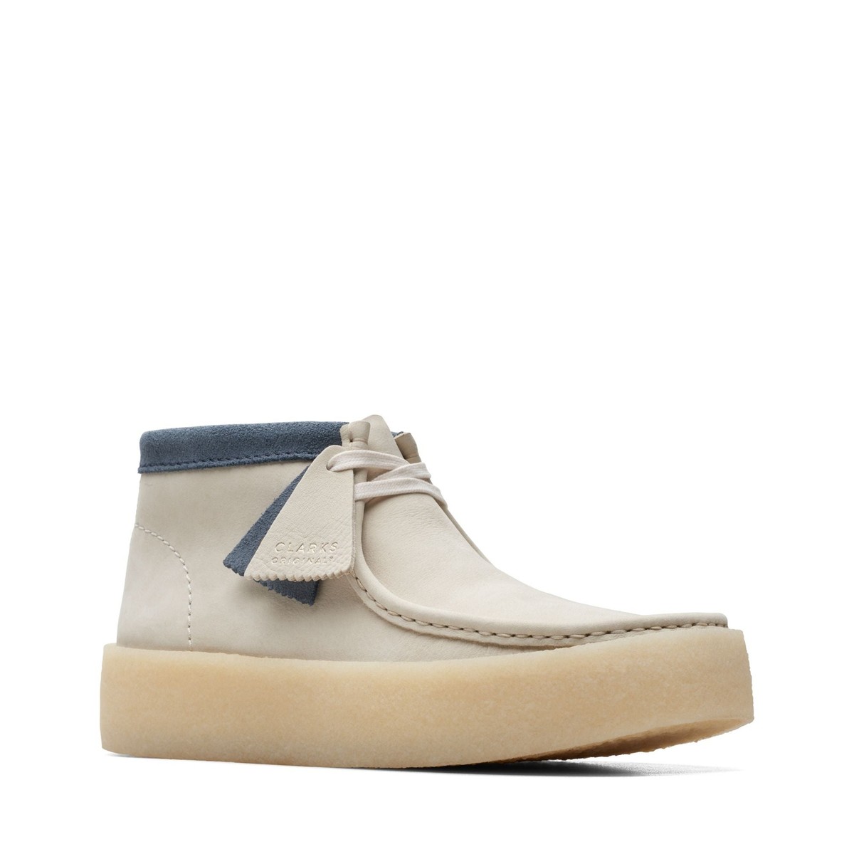 26171090] MENS CLARKS WALLABEE CUP BOOT - WHITE NUBUCK | eBay