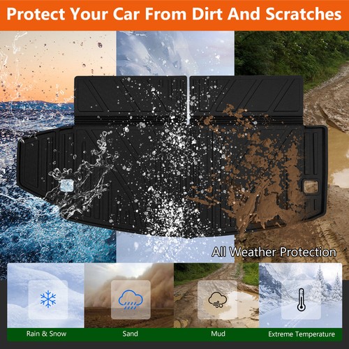 Floor Mats Backrest Mat Trunk Cargo Liners TPE For 2016-2025 Dodge Durango - Picture 12 of 81