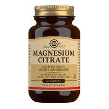 Solgar Magnesium Citrate 200mg 60 tabs 1.95 per thousand milligrams