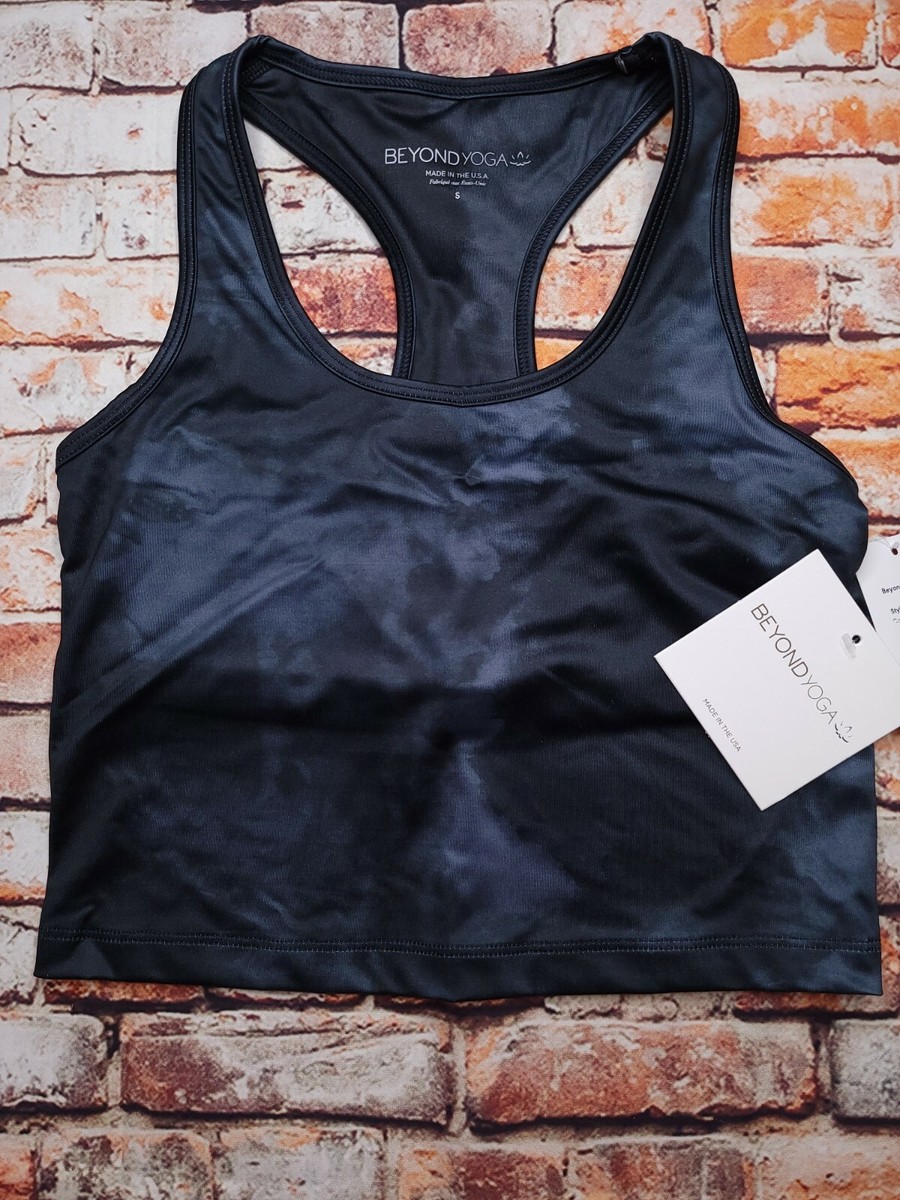 New Beyond Yoga First Class Crop Tank Charcoal Grey Small S | eBay