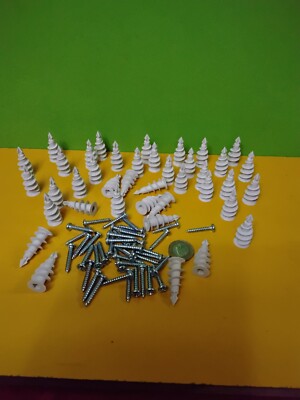40 x Gipskarton selbstbohrend Nylon Driva Befestigungen & Schrauben Hohlraum Trockenfutter 