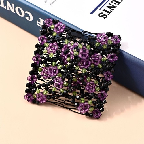 Mujeres Cuentas Mágicas Clips para el Cabello Doble Peine Elástico Deslizamiento Accesorios para el Cabello - Imagen 13 de 20