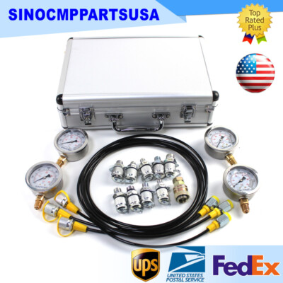 Hydraulic Pressure Test Kit 10/25/40/60Mpa Gauges For Komatsu with 2 Year Wty