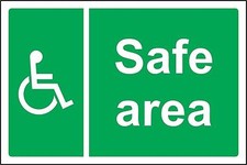  Disabled signs Safe area Safety sign