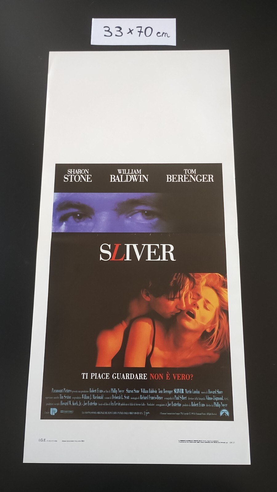 Locandina originale film Sliver (1993) - Regia di Phillip Noyce