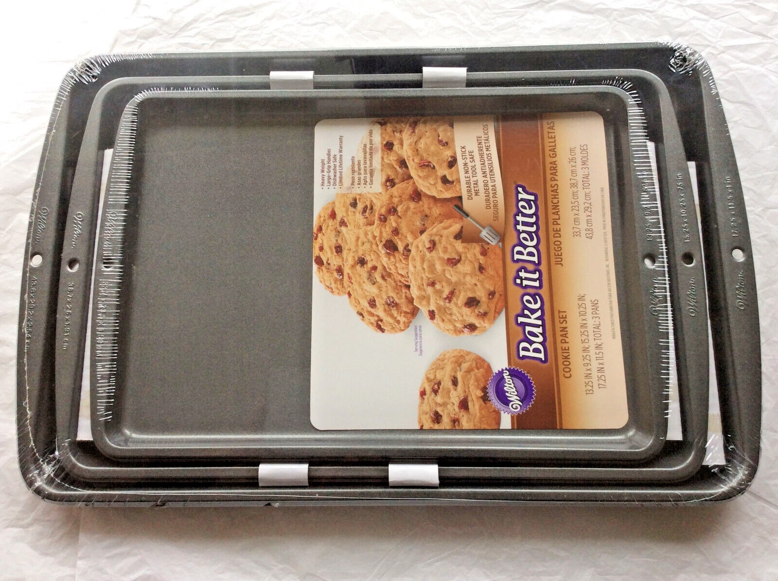 Wilton Non-Stick Cookie Pans, 3 Piece Value Set