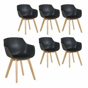 Details About 6pcs Tulip Style Dining Chair With Solid Wood Beech Legs Office Kitchen Chairs