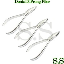 3 Pieces 3 Prong Pliers New Orthodontic Dental Instruments