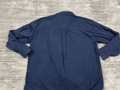 Bill Blass Shirt Mens XL Blue Button Up Long Sleece 100% Cotton - Picture 8 of 10