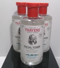 Thayers Witch Hazel Unscented Facial Toner Aloe Vera 12 Oz Alcohol-Free 3  Pack